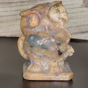 Druzy Agate owl